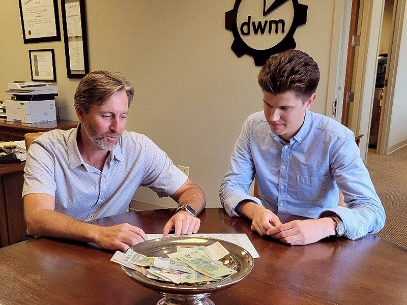 Financial advisor meeting at Detterbeck Wealth Management office in Chicago